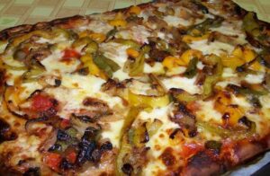 пица с печени зеленчуци